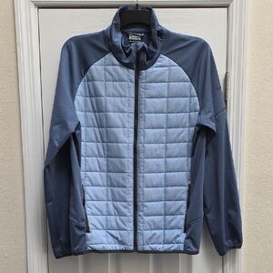 Aasics Two-Tone Blue Lightweight, Quilted Jacket